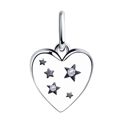 Подвеска из серебра с фианитами - видео