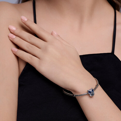 Подвеска-шарм из серебра с фианитами из серебро — вид 2