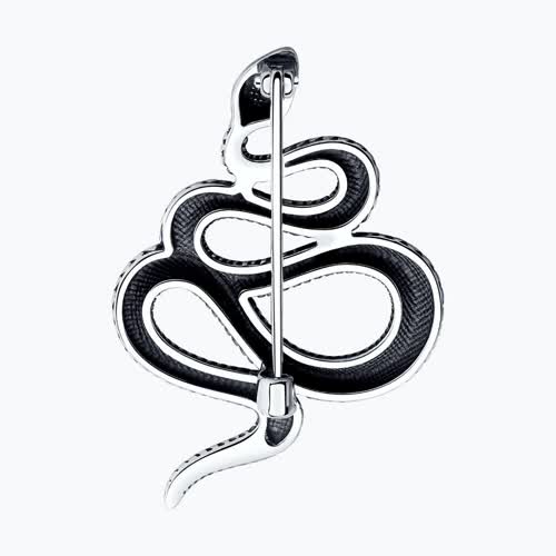 Брошь из чернёного серебра из серебро — вид 2