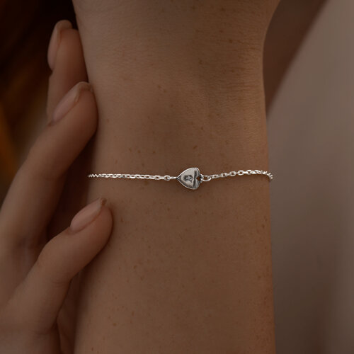 Браслет из серебра с фианитом из серебро — вид 4