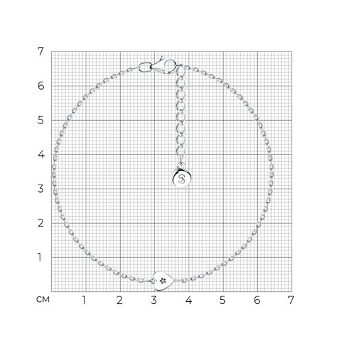 Браслет из серебра с фианитом из серебро — вид 6