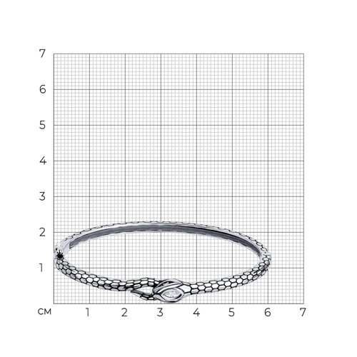 Браслет из серебра с фианитами из серебро — вид 3