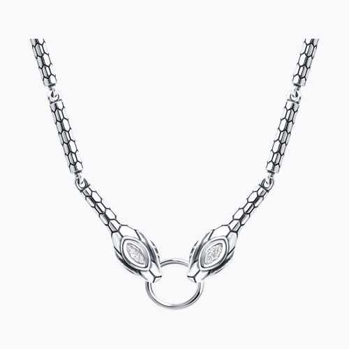 Колье из серебра с фианитами - видео на модели