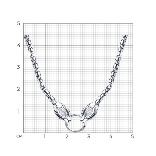 Колье из серебра с фианитами из серебро — вид 5