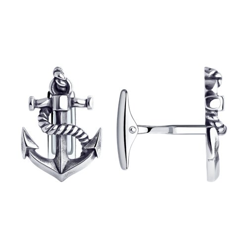 Запонки из чернёного серебра - видео на модели