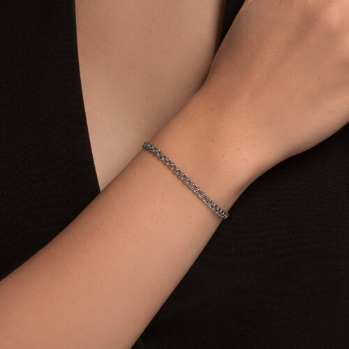 Браслет из серебра с алмазной гранью из серебро — вид 4