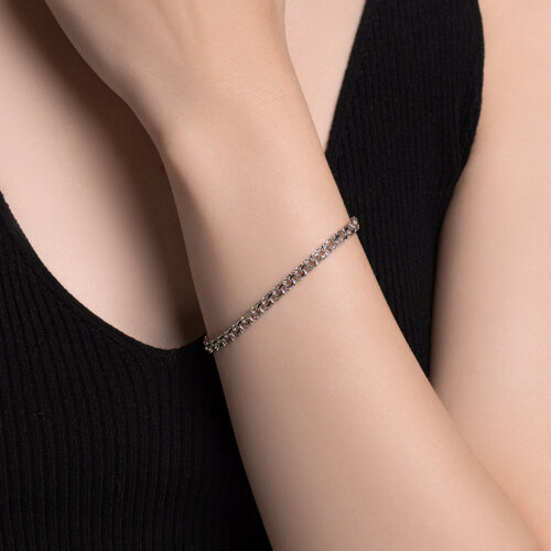 Браслет из серебра с алмазной гранью из серебро — вид 3