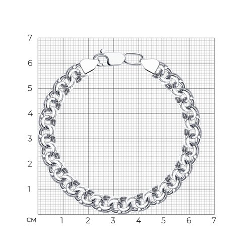 Браслет из серебра с алмазной гранью из серебро — вид 4
