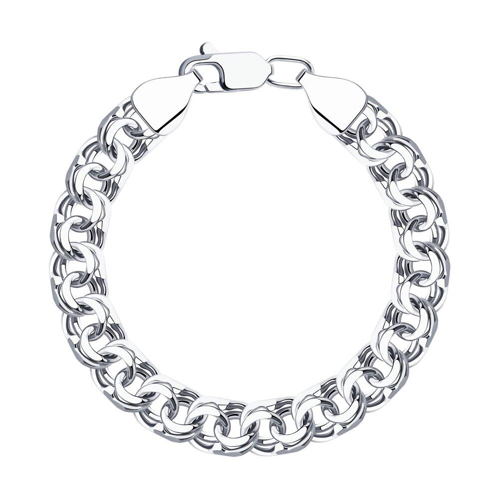 Браслет из серебра с алмазной гранью - видео на модели