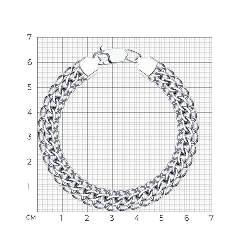 Браслет из серебра с алмазной гранью из серебро — вид 4