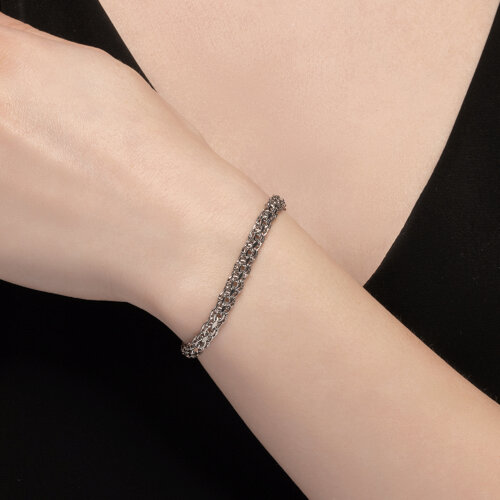 Браслет из серебра с алмазной гранью из серебро — вид 3