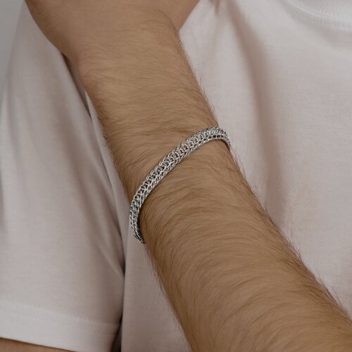 Браслет из серебра с алмазной гранью из серебро — вид 3