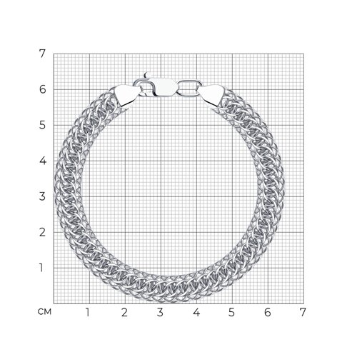 Браслет из серебра с алмазной гранью из серебро — вид 4