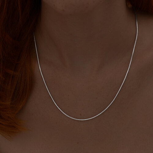 Цепь снейк из серебра из серебро — вид 3