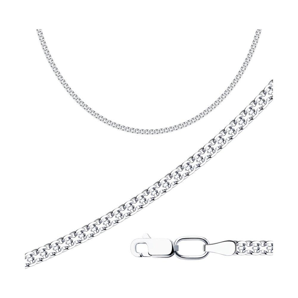 Цепь из родированного серебра - видео на модели