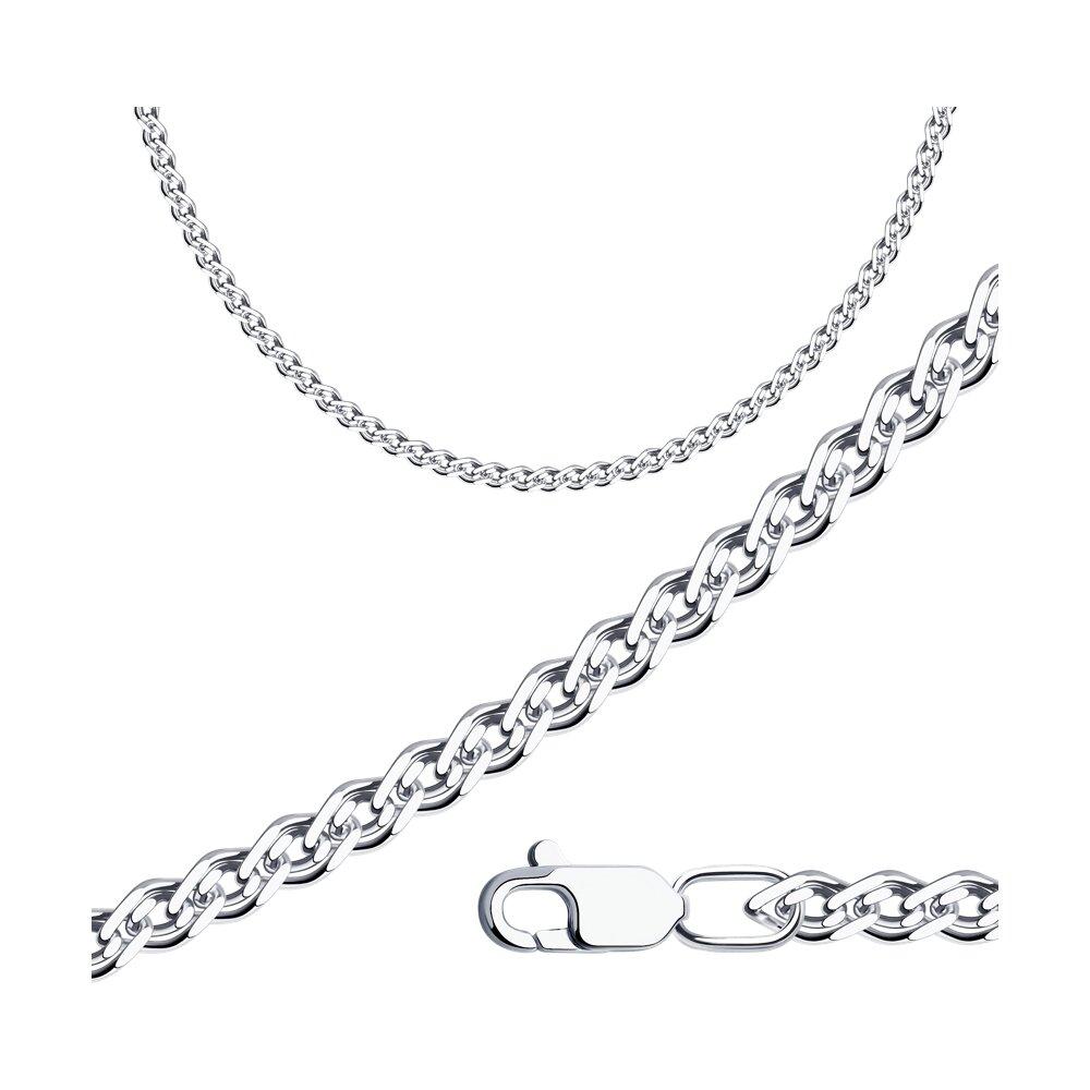 Цепочка из родированного серебра - видео на модели