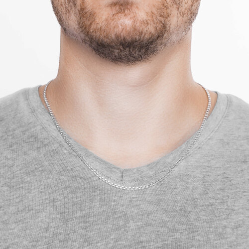 Цепь из серебра с алмазной гранью из серебро — вид 3