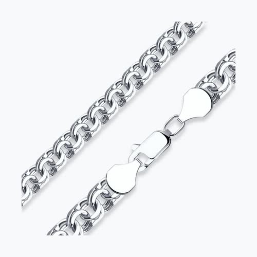 Цепь из серебра с алмазной гранью из серебро