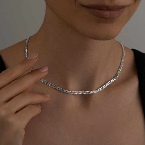 Родированная цепь из серебра из серебро — вид 3