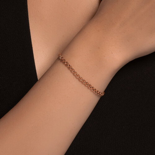 Браслет из золочёного серебра с алмазной гранью из серебро — вид 4