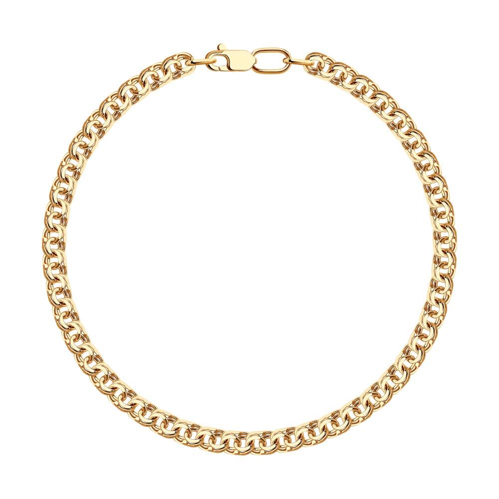 Браслет из золочёного серебра с алмазной гранью - видео на модели