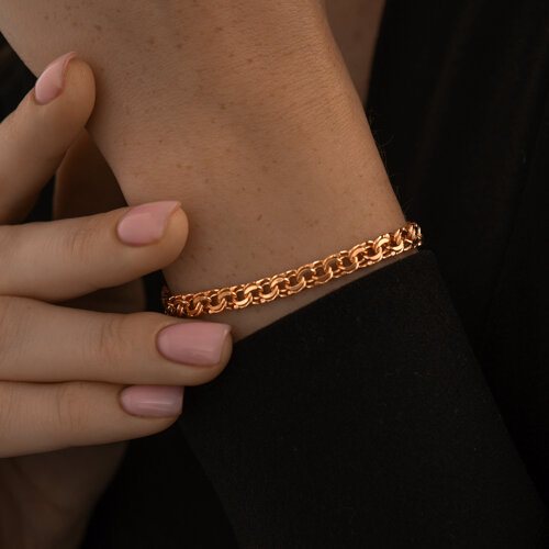 Браслет из золочёного серебра с алмазной гранью из серебро — вид 3