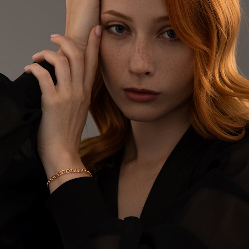 Браслет из золочёного серебра с алмазной гранью из серебро — вид 4