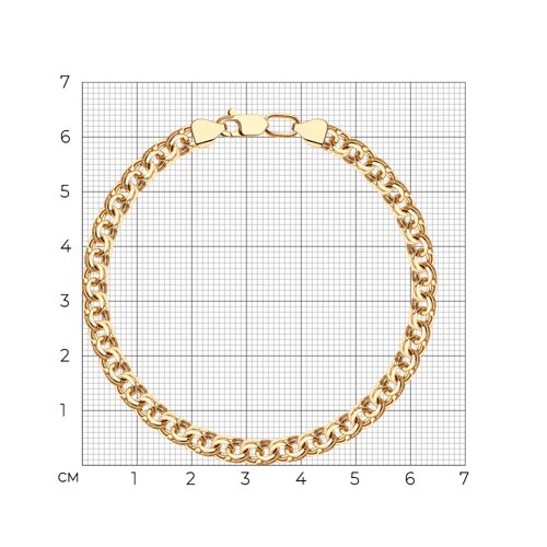 Браслет из золочёного серебра с алмазной гранью из серебро — вид 5