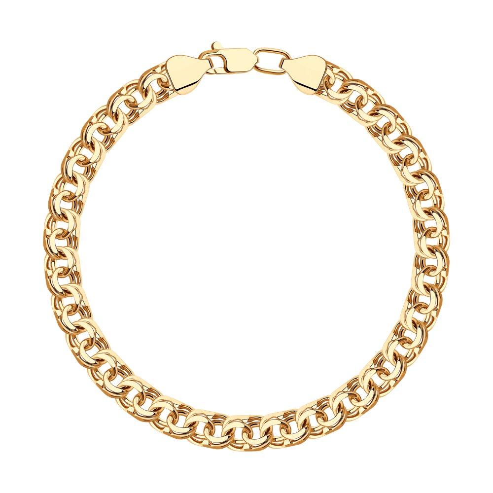 Браслет из золочёного серебра с алмазной гранью - видео на модели