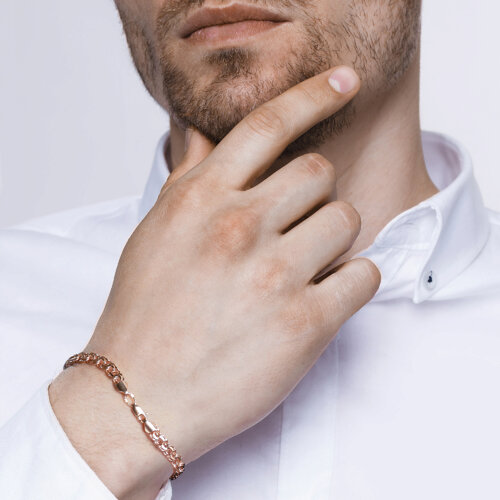 Браслет из золочёного серебра с алмазной гранью из серебро — вид 4