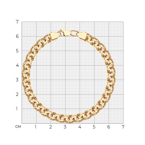 Браслет из золочёного серебра с алмазной гранью из серебро — вид 5
