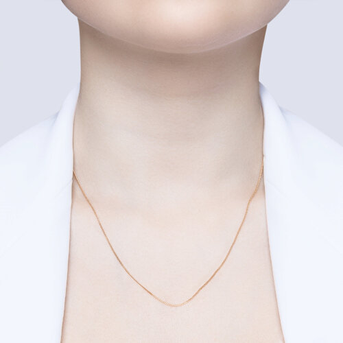 Тонкая цепь из золоченого серебра из серебро — вид 3