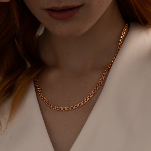 Цепь из золочёного серебра с алмазной гранью из серебро — вид 3