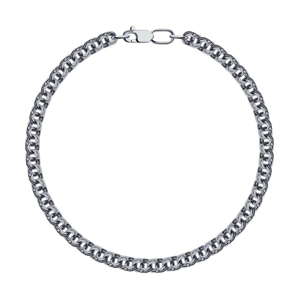 Браслет из чернёного серебра с алмазной гранью - видео на модели