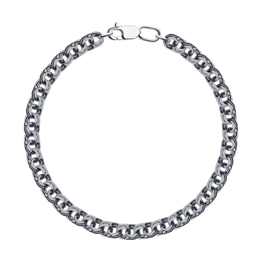 Браслет из чернёного серебра с алмазной гранью - видео на модели