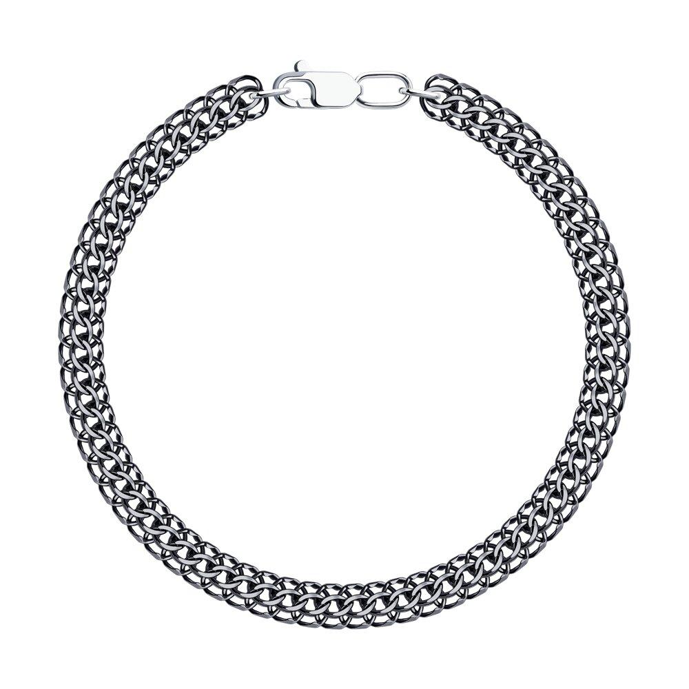 Браслет из чернёного серебра - видео на модели