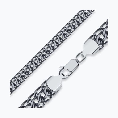 Цепь из чернёного серебра с алмазной гранью