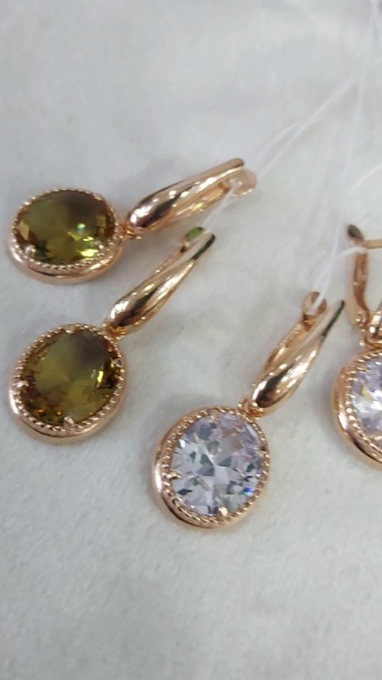 Позолоченные серебряные серьги 925 пробы с имитацией жемчуга