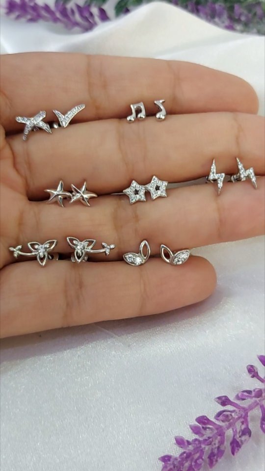 Видео: Серебряные серьги-пусеты «Морские звезды» 925 пробы