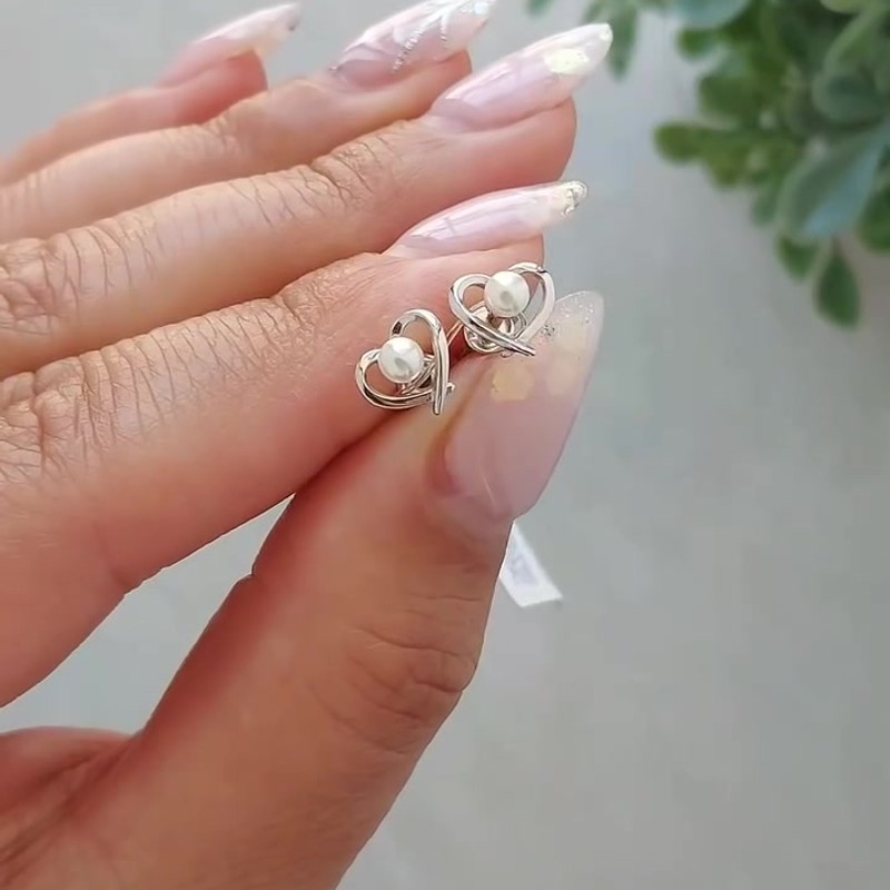 1201 Серьги с иск.жемчугом родированные серебро 925* - Instagram Reel 