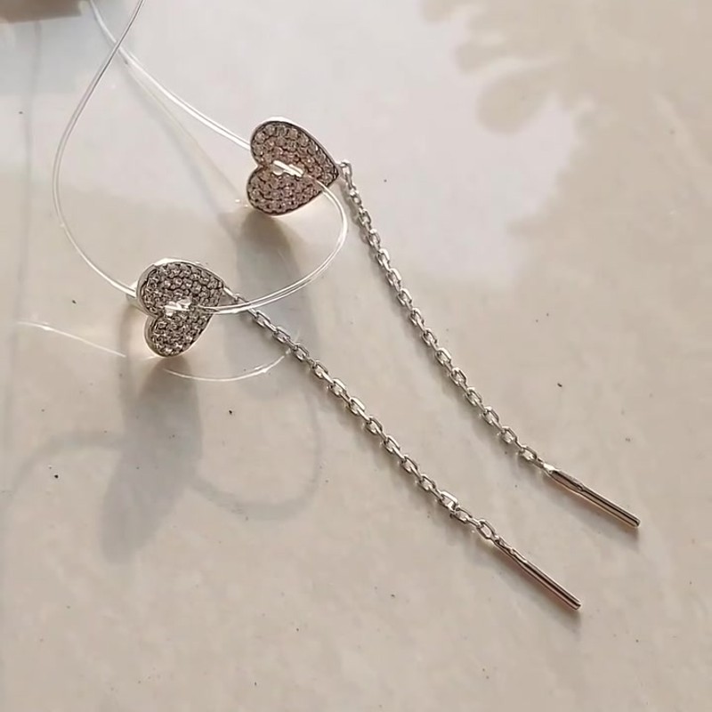 2177 Серьги с фианитом родированные серебро 925* (Фианит) - Instagram Reel 