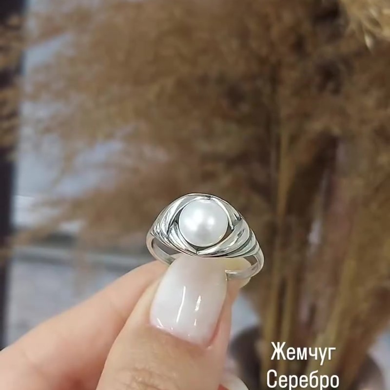 Серебряное кольцо с жемчугом и оксидированием - Instagram Reel 