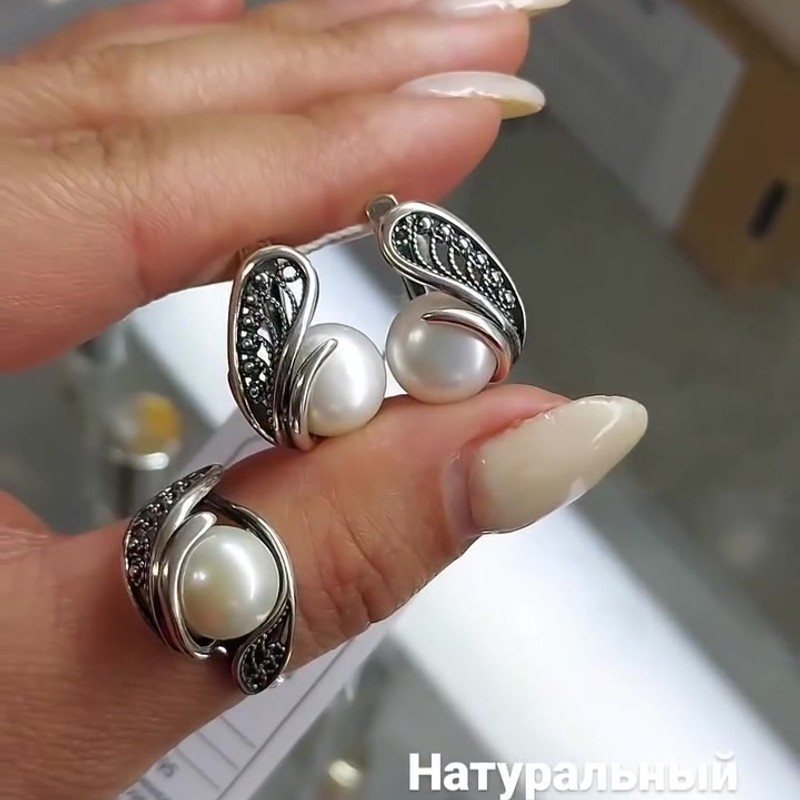 Серебряное кольцо с культивированным жемчугом 925 пробы - Instagram Reel 