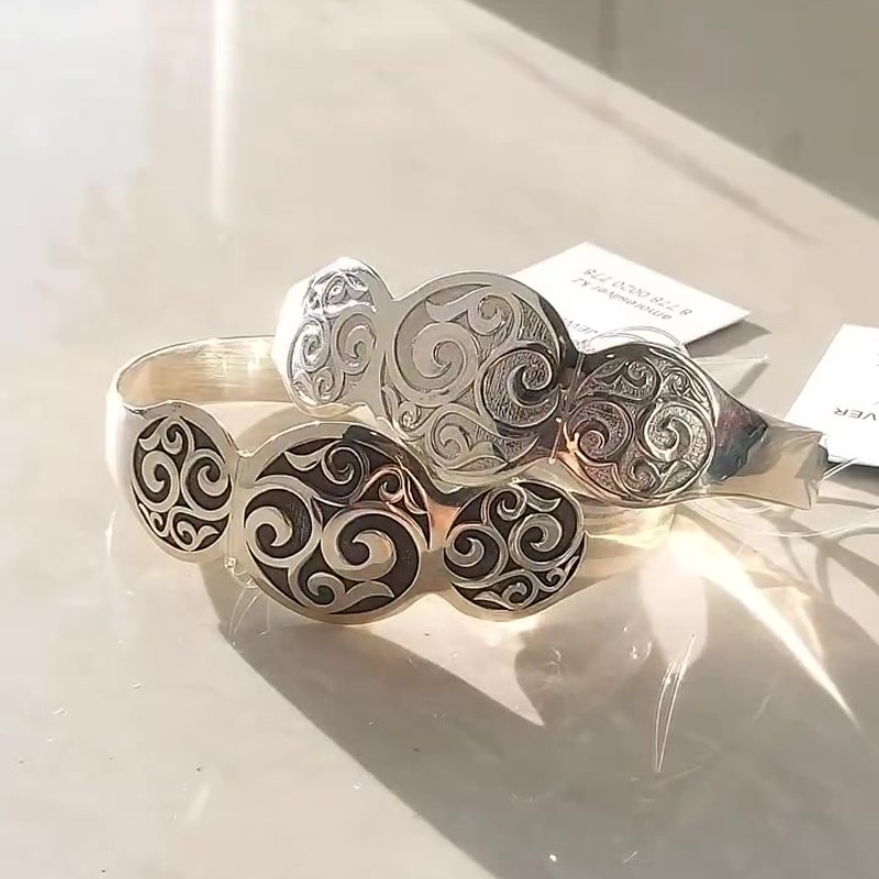 Массивные серебряные серьги 925 пробы с национальным орнаментом - Instagram Reel 