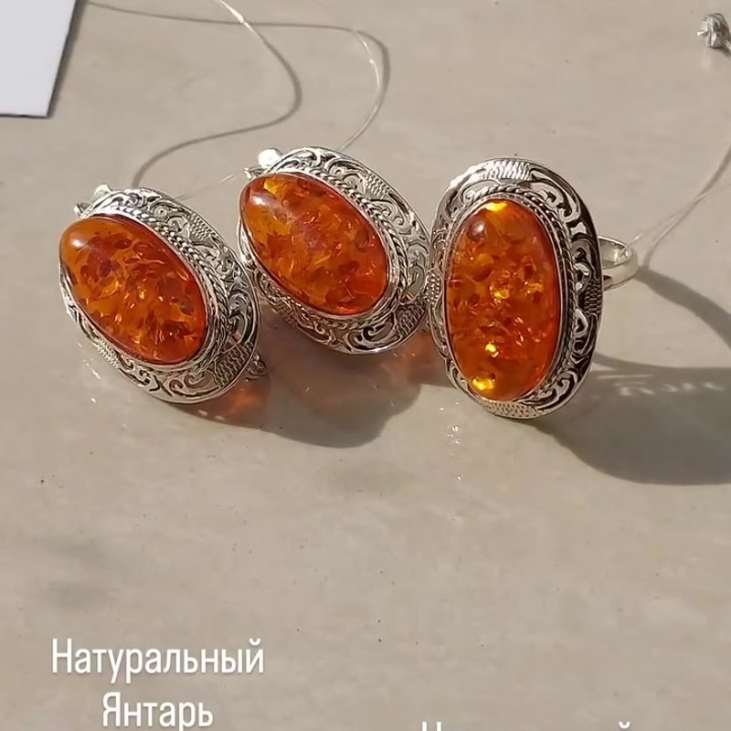 серьги из серебро